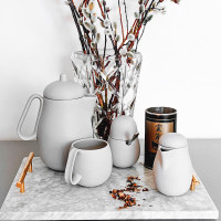 Набор молочник и сахарница с ложкой, фарфор, белый, серия Nina, VIVA Scandinavia, Дания_00803040057147892377.jpg