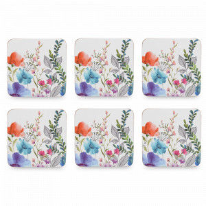 Набор из 6-ти подстановочных салфеток Meadow Floral, 10,5 х 10,5 см, пробка, декор, CREATIVE TOPS, Великобритания, CREATIVE TOPS (Великобритания)