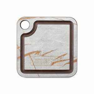 Подставка для чашки /Доска «Мини», 10 х 10 см, мраморный Грейс, композитный материал, серия ProFashion, ComposeEat, Россия, Бирдекели