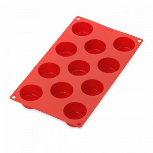 Форма для выпечки мини-маффинов, 11 ячеек, силикон, 30 х 17.5 см, красный, LEKUE, Испания, LEKUE (Испания)