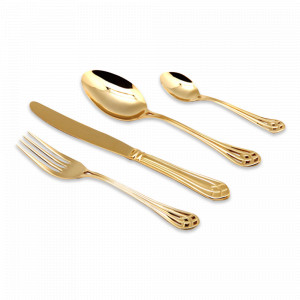 Набор столовых приборов 24 предмета, на 6 персон, сталь, серия Vitral Gold, HERDMAR, Португалия, HERDMAR (Португалия)