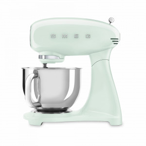 Миксер планетарный, 4,8 л, 4 насадки, литой алюминий, нержавеющая сталь, пластик, пастельный зелёный, SMEG, Италия, Планетарные миксеры Smeg