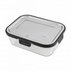 Контейнер прямоугольный для пищевых продуктов МИЛО, 17.7 х 13 см, 600 мл, боросиликатное стекло, нержавеющая сталь, GEFU, Германия, Контейнеры и термосы GEFU