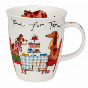 Кружка «Время чая Собаки», 480 мл, костяной фарфор, декор, серия Nevis, DUNOON, Великобритания, DUNOON (Великобритания)