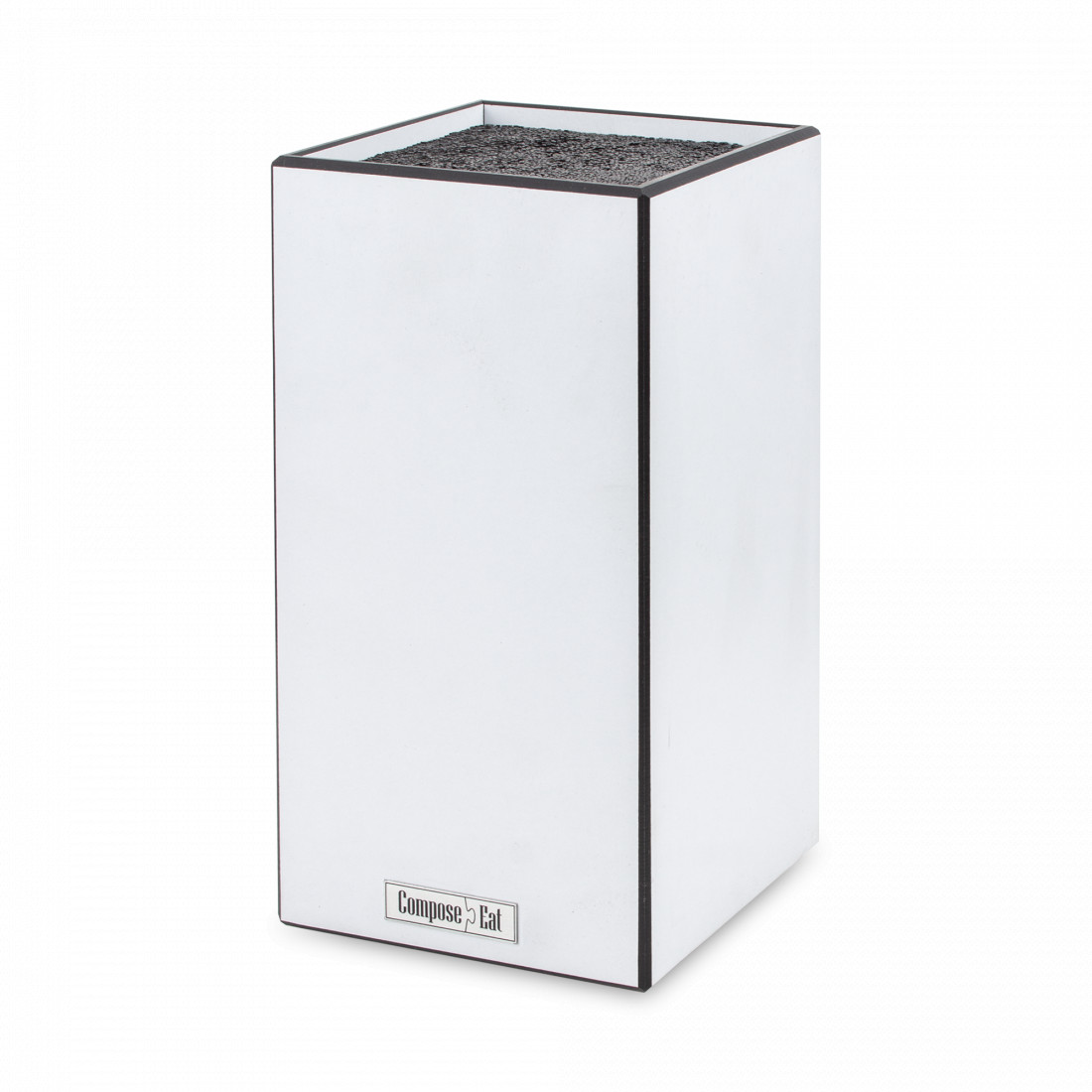 Подставка для кухонных ножей, универсальная, 12 х 12 х 24 см, White & Black, композитный материал, серия Fashion, ComposeEat, Россия