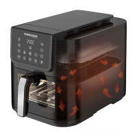 Аэрофритюрница , 8 л, нержавеющая сталь, пластик, черный, ROMMELSBACHER, Германия_00817860051599364296.jpg