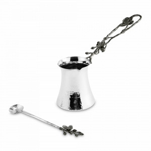 Турка для кофе с ложкой «Черная орхидея», размер: 24 х 19 см, материал: нержавеющая сталь, серия Black Orchid, MICHAEL ARAM, США, MICHAEL ARAM (США)