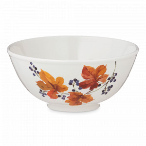 Салатник , 27.5 см, керамика, белый, декор, серия Autumn, NUOVA CER, Италия, Салатники, чаши сервировочные