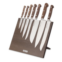 Набор кухонных ножей, 7 штук, на магнитной подставке ComposeEat, серия Classic Walnut, BERGER CUTLERY, Германия