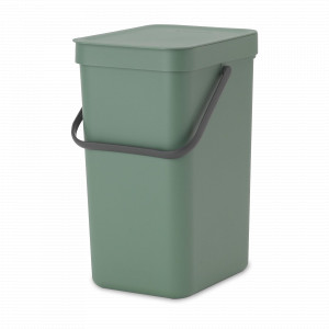 Ведро для мусора с крышкой подвесное, 16 л, пластик, темно-зеленый, серия SORT GO, BRABANTIA, Бельгия, Мусорные ведра SORT&GO BRABANTIA