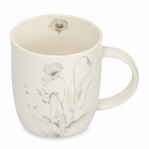 Кружка Полевые цветы, 360 мл, фарфор, белый, декор, серия Flower melody, ANNA LAFARG, Китай, Flower melody ANNA LAFARG
