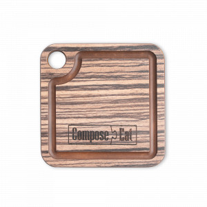 Подставка для чашки, 10х10см, зебрано натуральный, серия ProFashion, ComposeEat, Россия, Бирдекели