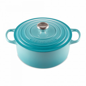 Кастрюля с крышкой, 26 см, чугун, бирюзовый, серия Caribbean, LE CREUSET, Франция, LE CREUSET (Франция)