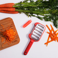 Терка крупная и овощечистка 2-в-1, с ручкой, 32 см, красная, серия Kitchen Tools, TREBONN, Италия_00816360038712567241.jpg