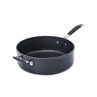 Сотейник с антипригарным покрытием, 28 см, литой алюминий, силикон, черный, серия No Colour, LE CREUSET, Франция