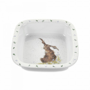 Форма для запекания «Забавная фауна Заяц», 25,5 х 25,5 см, фарфор, серия Wrendale Designs, ROYAL WORCESTER, Великобритания, ROYAL WORCESTER (Великобритания)