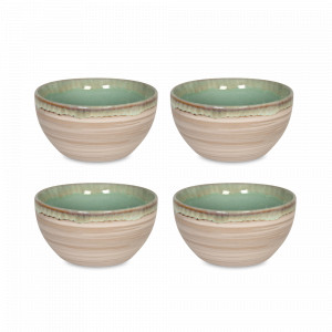 Набор из 4-х салатников «Зеленый песок», 13,5 см, керамика, зеленый, WAECHTERSBACH, Германия, Салатники из керамики