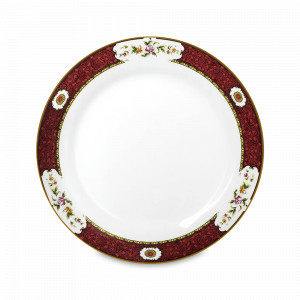 Тарелка обеденная, 27 см, фарфор, белый, декор, LOVERAMICS, Гонконг, Плоские круглые тарелки