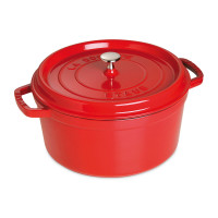 Кокот круглый, 8,35 л, 30 см, чугун, вишневый, серия La Cocotte, STAUB, Франция