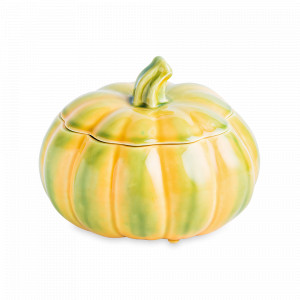 Банка для хранения «Тыква», 1,5 л, керамика, желтый, зеленый, серия Тыква, Bordallo Pinheiro, Португалия, BORDALLO PINHEIRO (Португалия)