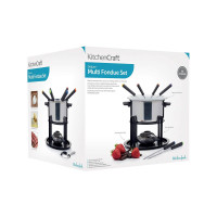 Набор для приготовления фондю, 10 предметов, нержавеющая сталь, керамика, серия MasterClass, KITCHEN CRAFT, Великобритания_00818450049571044611.jpg