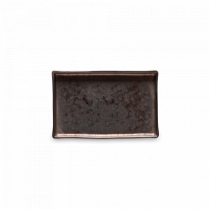 Блюдо прямоугольное Metal, 18.5 х 11.7 см, керамика, коричневый, серия Lagoa, COSTA NOVA, Португалия, Lagoa COSTA NOVA