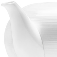 Сервиз столовый на 6 персон, 21 предмет, костяной фарфор, белый, рельеф, серия Терраса, NARUMI, Япония_00820340047090528596.jpg