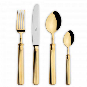Набор столовых приборов на 12 персон, 72 предмета, золотистый, серия Line, CUTIPOL, Португалия, CUTIPOL (Португалия)