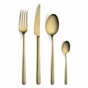Набор столовых приборов на 6 персон, 24 предмета, цвет золото, серия Tokyo, CRISTEMA, Португалия, Скидка до -25% на столовые приборы CRISTEMA