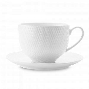 Чашка чайная с блюдцем (чайная пара) из фарфора, 220 мл, фарфор, белый, MAXWELL WILLIAMS, Австралия, MAXWELL & WILLIAMS (Австралия)