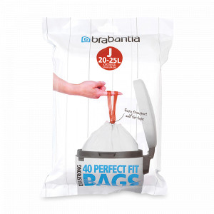 Пакет для мусора J, 40 штук, 23 л, полиэтилен, BRABANTIA, Бельгия, Пакеты для мусора BRABANTIA