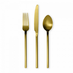 Набор столовых приборов 24 предмета, на 6 персон, сталь, серия Desire Old Gold, HERDMAR, Португалия, Наборы столовых приборов 24 предмета