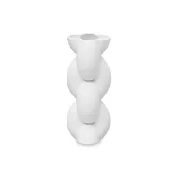 Ваза настольная Плетение, 29 см, керамика, белый, серия Vases, DECOR DE TABLE, Россия, 