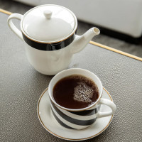 Набор чайный For One Jardin, 3 предмета, чайник на 500 мл, фарфор, белый, черный, серия Mikasa Hampton, KITCHEN CRAFT, Великобритания_00817710058296493382.jpg