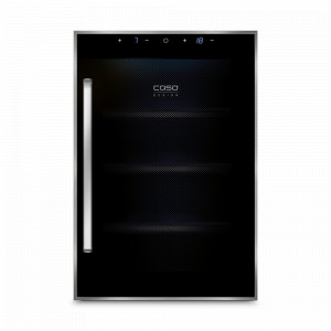 Шкаф винный WineDuett Touch 12 для 12-ти бутылок, нержавеющая сталь, стекло, черный, CASO, Германия, Винные шкафы Caso