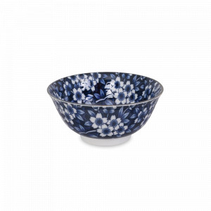 Салатник порционный Sakura, 15 см, 550 мл, фарфор, белый, синий, серия Tokyo Blue, TOKYO DESIGN, Нидерланды, Пиалы, салатники индивидуальные