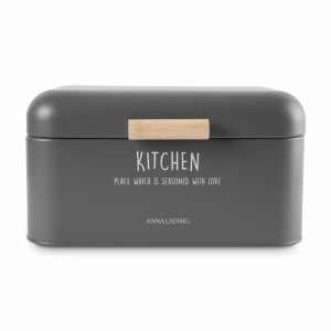 Хлебница , 30 х 17 см, металл/дерево, серый, серия Local, ANNA LAFARG, Китай, Хлебницы