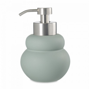 Диспенсер для жидкого мыла Markl, 420 мл, керамика, нержавеющая сталь, оливковый, серия Bath, BERGENSON BJORN, Великобритания, Диспенсеры и мыльницы