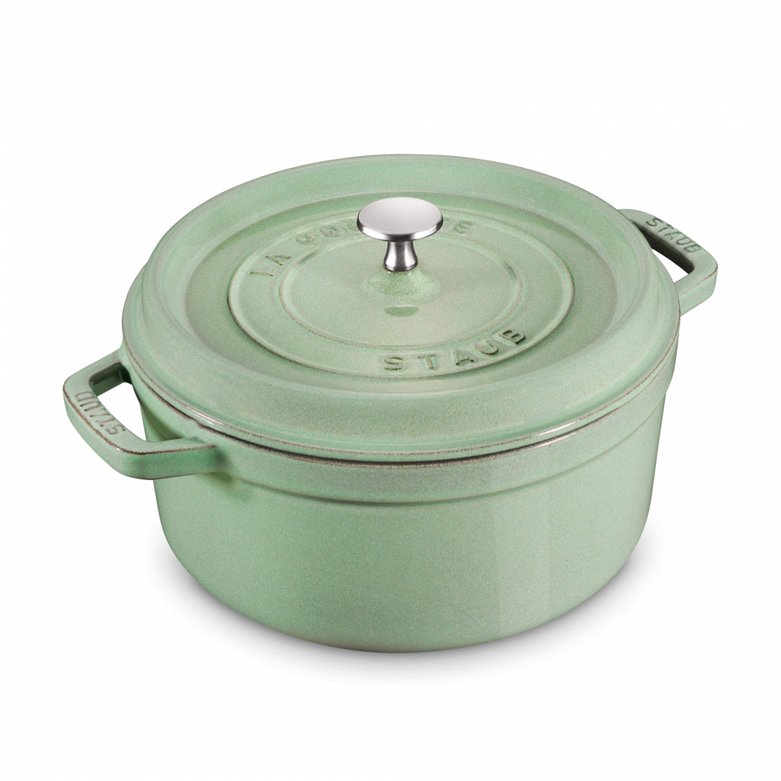 Кокот круглый, 5.25 л, 26 см, чугун, мятный, серия La Cocotte, STAUB, Франция