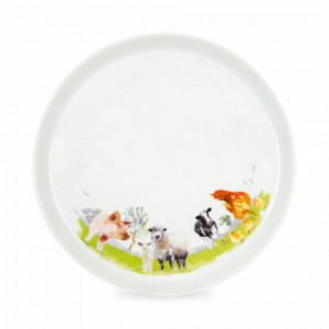 Тарелка десертная «Домашние животные», 20 см, фарфор, белый, декор, KOENITZ, Германия, Тарелки из Германии