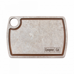 Доска разделочная композитная c желобом, 22х15см, шунгит белый, серия Fashion, ComposeEat, Россия, Разделочные доски