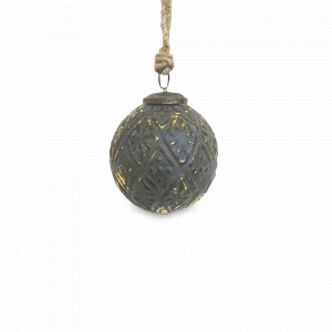 Украшение новогоднее Шар подвес, 8 см, стекло, серый, ROOMERS FURNITURE, Нидерланды, ROOMERS FURNITURE (Нидерланды)