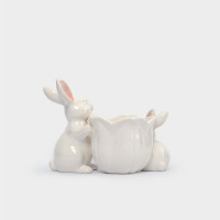 Конфетница Кролики с цветком, 19 х 15 см, керамика, белый, декор, серия Bunny, ANNA LAFARG, Китай_00822230086115757471.jpg