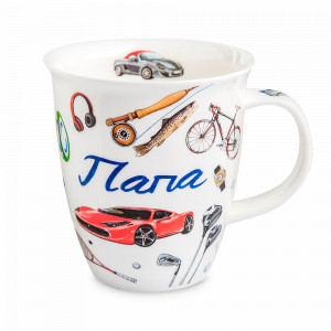 Кружка «Папа Невис», объем: 480 мл, материал: костяной фарфор, декор, серия Nevis, DUNOON, Великобритания, Английский костяной фарфор