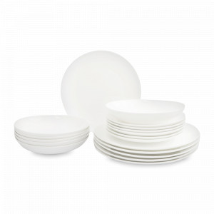 Сервиз обеденный на 6 персон, 18 предметов фарфор, белый, серия Excellence, ANNA LAFARG, Китай, Наборы обеденных тарелок