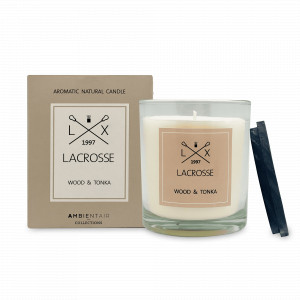 Ароматическая свеча «Дерево и тонка», в стеклянном стакане, воск, AMBIENTAIR, Испания, Свечи