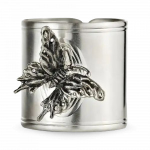 Кольцо для салфеток «Бабочка», медь, серебристый, серия Летний сад, Кольчугинский Мельхиор, Россия, Кольца для салфеток