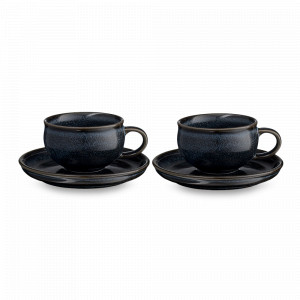 Набор чайных пар, 4 предмета, 250 мл, фарфор, черный, серия Cosmic Kitchen, LIBERTY JONES, Россия, Cosmic Kitchen LIBERTY JONES