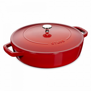 Сотейник с крышкой, 24 см, чугун, вишневый, серия La Cocotte, STAUB, Франция, STAUB (Франция)