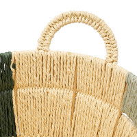 Корзина плетеная овальная Bodhran Sage, размер L, шпагат, металл, бежевый, зеленый, серия Ethnic, TKANO, Россия_00819920053753957009.jpg